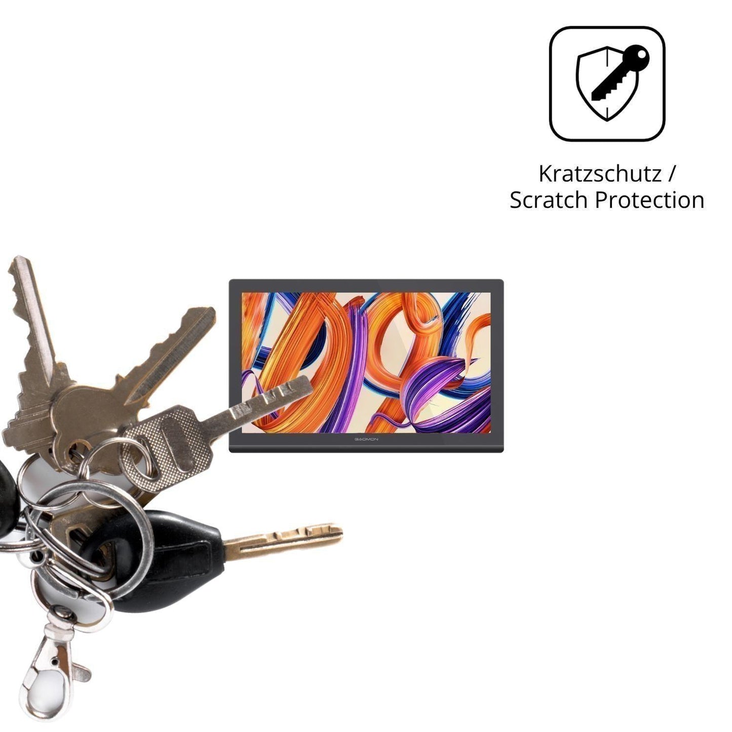 2x Schutzfolie klar für Gaomon Pro 19 Display-Schu (4)