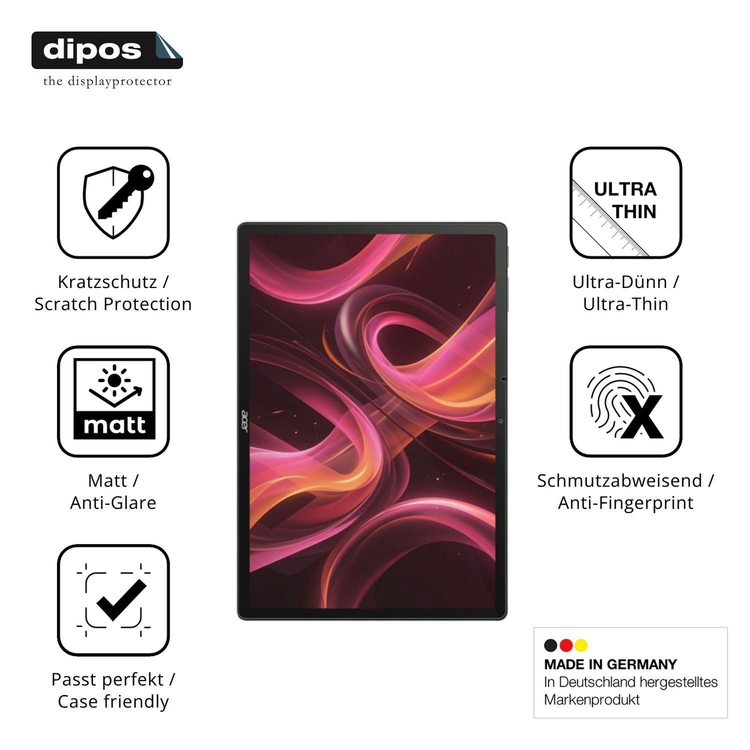 2x Schutzfolie matt für Acer Iconia Duo S14 Displa (7)