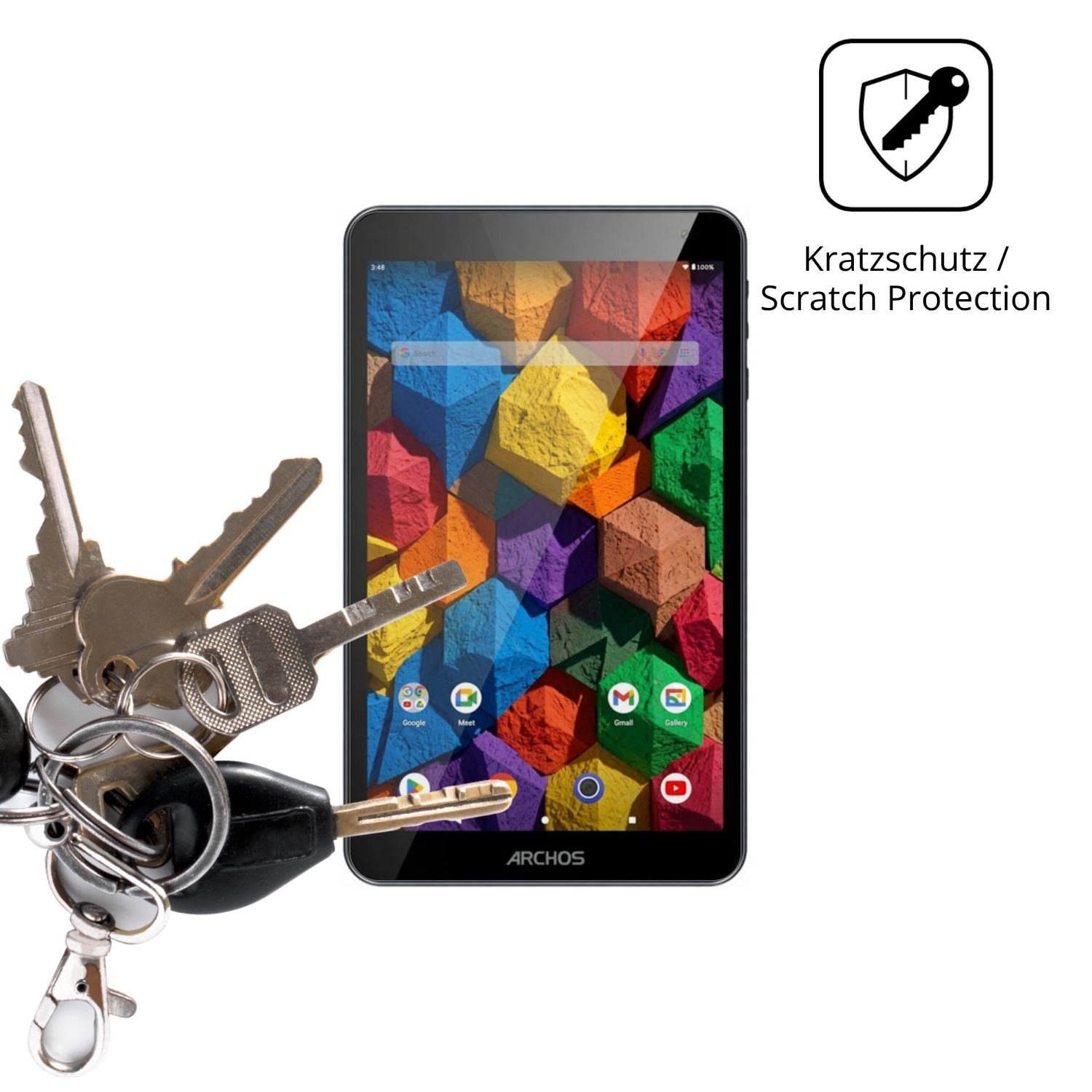 2x Schutzfolie klar für Archos T80 HD WiFi Display (4)