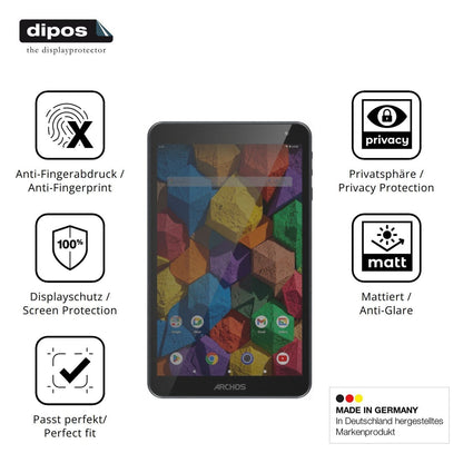 Blickschutzfolie für Archos T80 HD WiFi matt Schut (5)