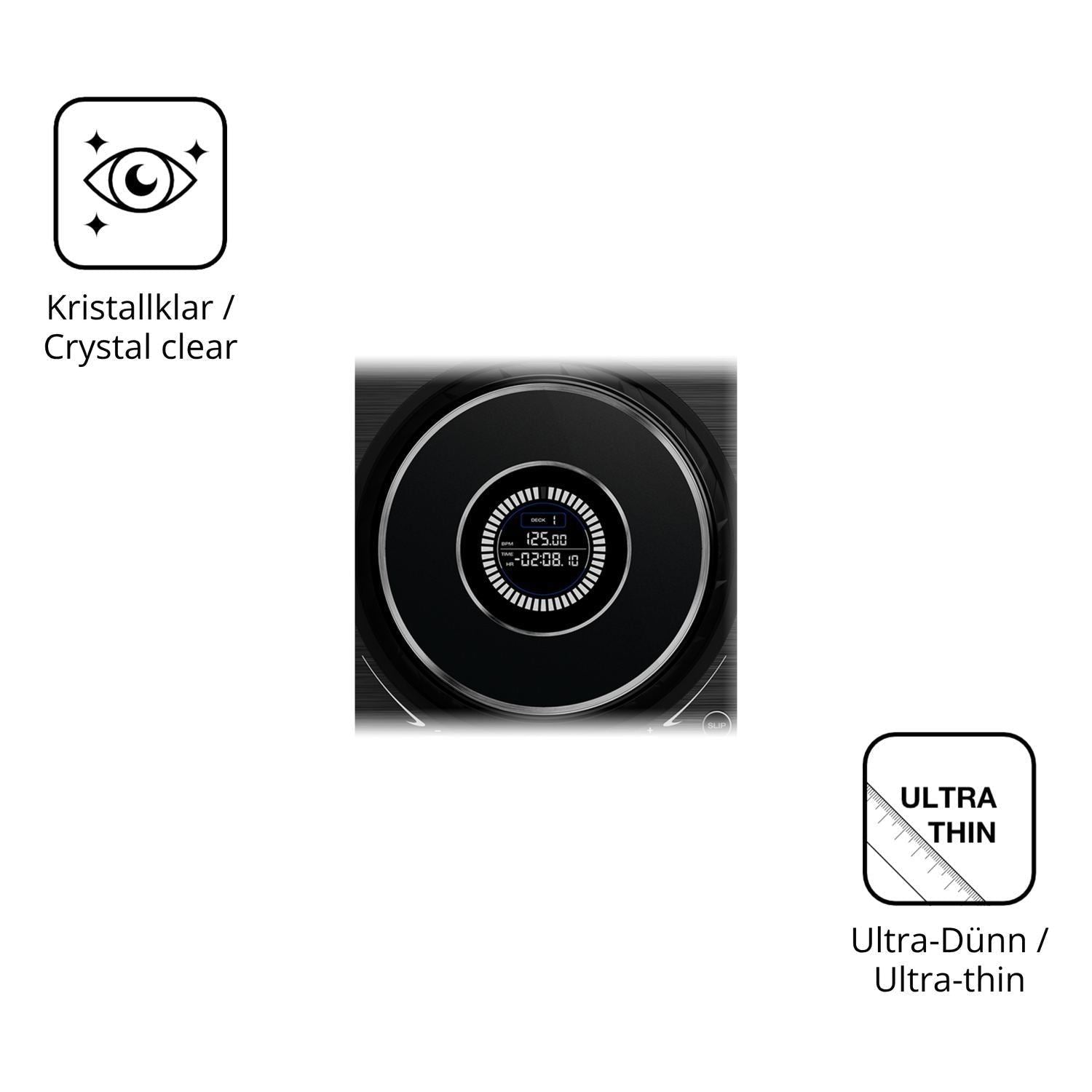 2x Schutzfolie klar für Denon SC Live 4 Jog Wheel  (5)