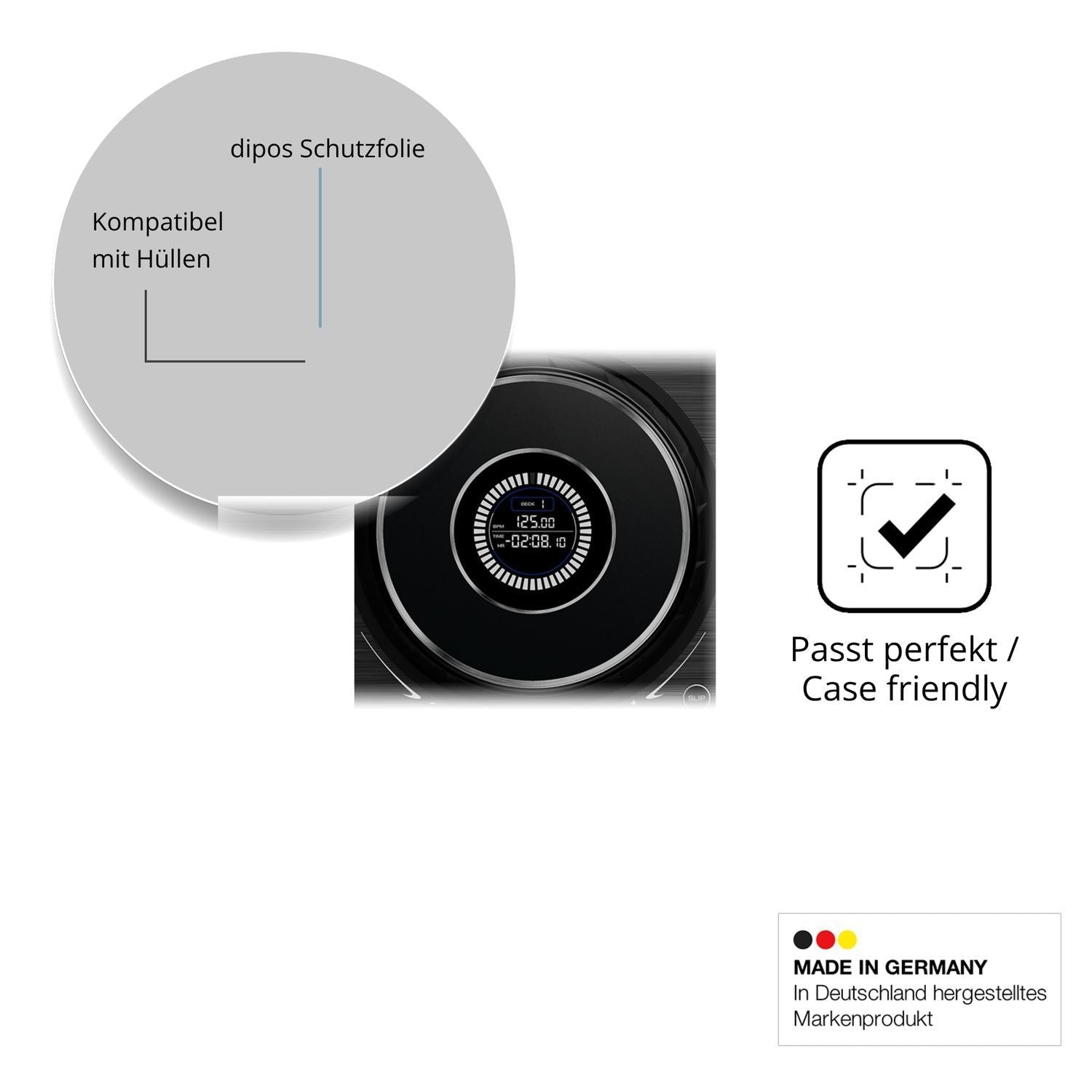 2x Schutzfolie klar für Denon SC Live 4 Jog Wheel  (6)