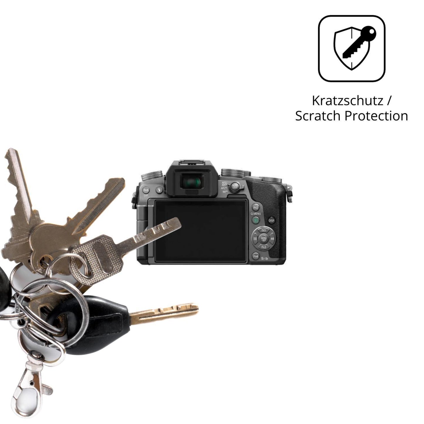 4x Schutzfolie klar für Panasonic DMC-G7 Display-S (4)