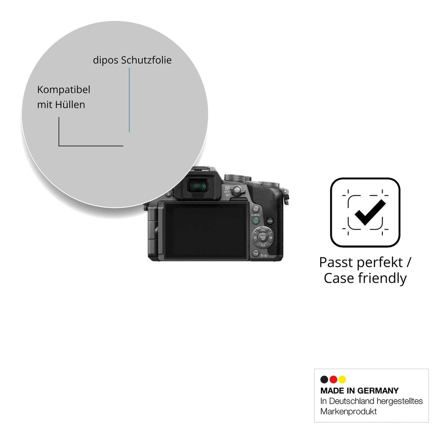4x Schutzfolie klar für Panasonic DMC-G7 Display-S (6)