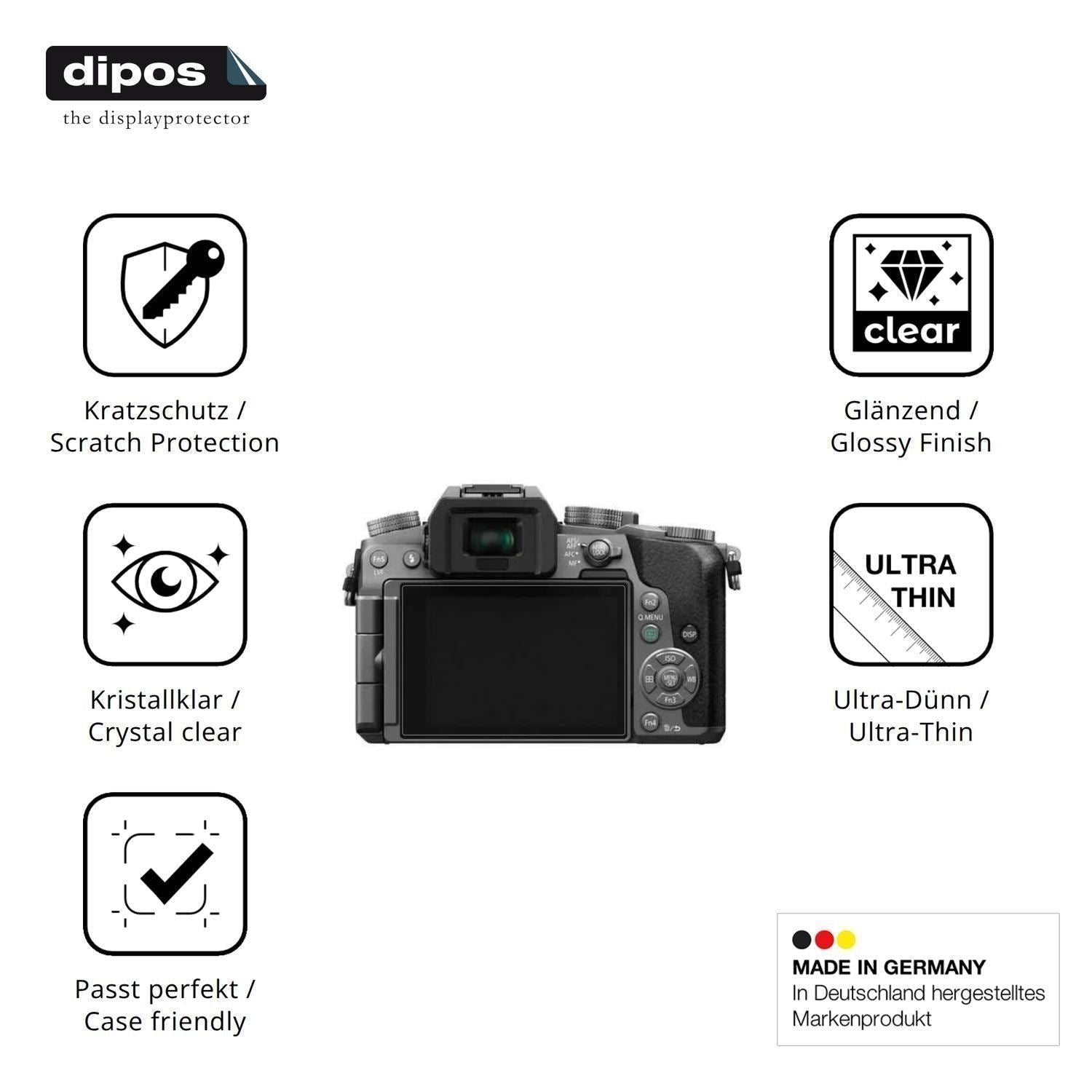 4x Schutzfolie klar für Panasonic DMC-G7 Display-S (7)