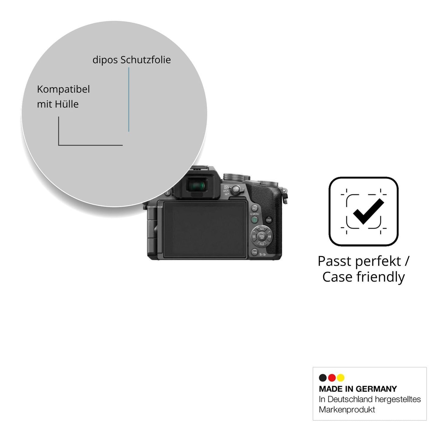 4x Schutzfolie matt für Panasonic DMC-G7 Display-S (6)