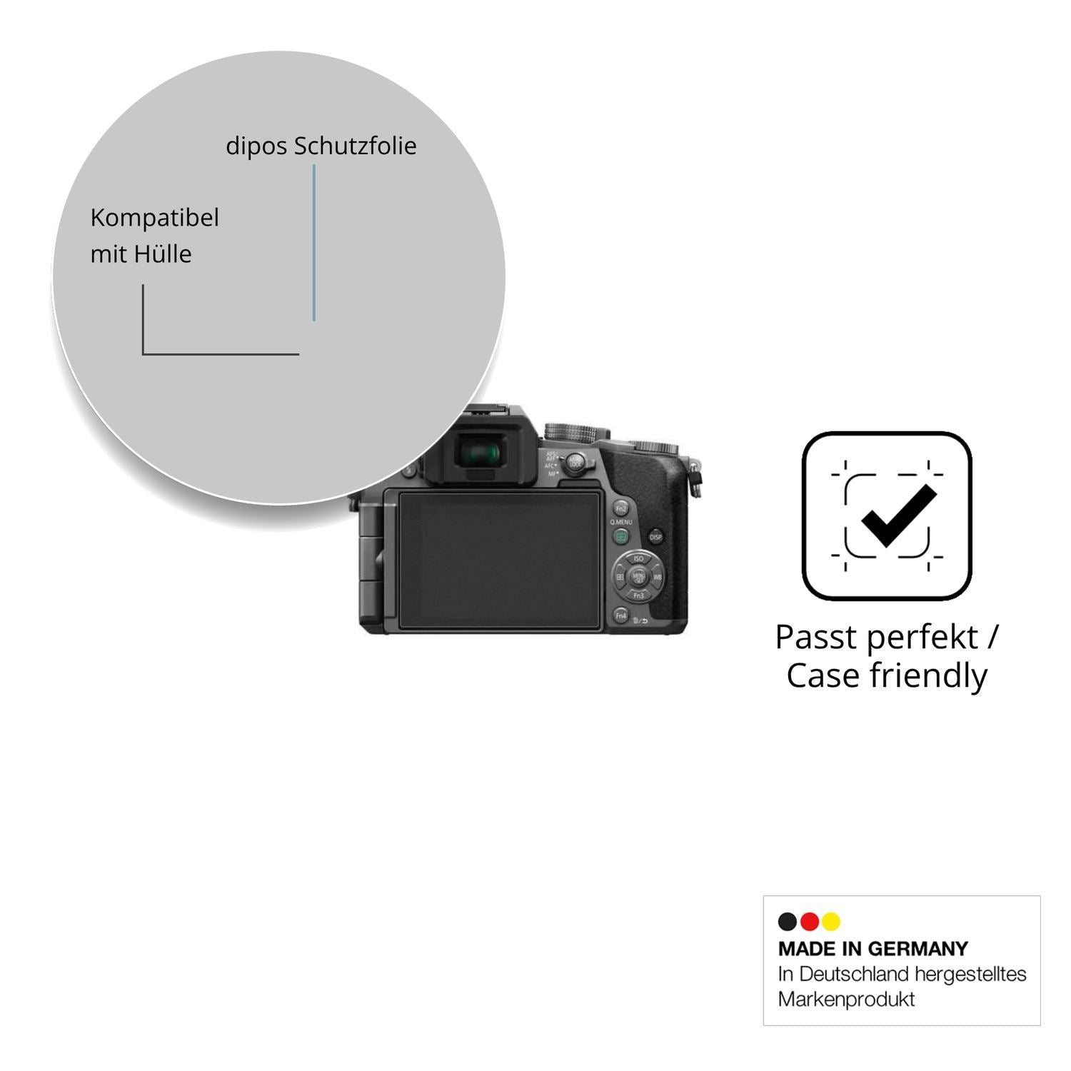 4x Schutzfolie matt für Panasonic DMC-G7 Display-S (6)