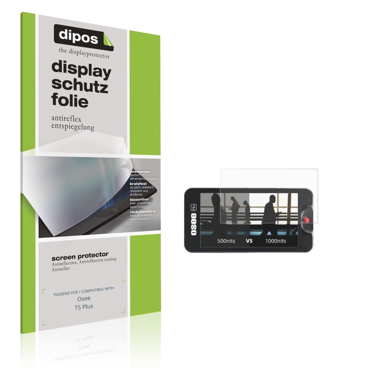 4x Schutzfolie matt für Osee T5 Plus Display-Schut (1)