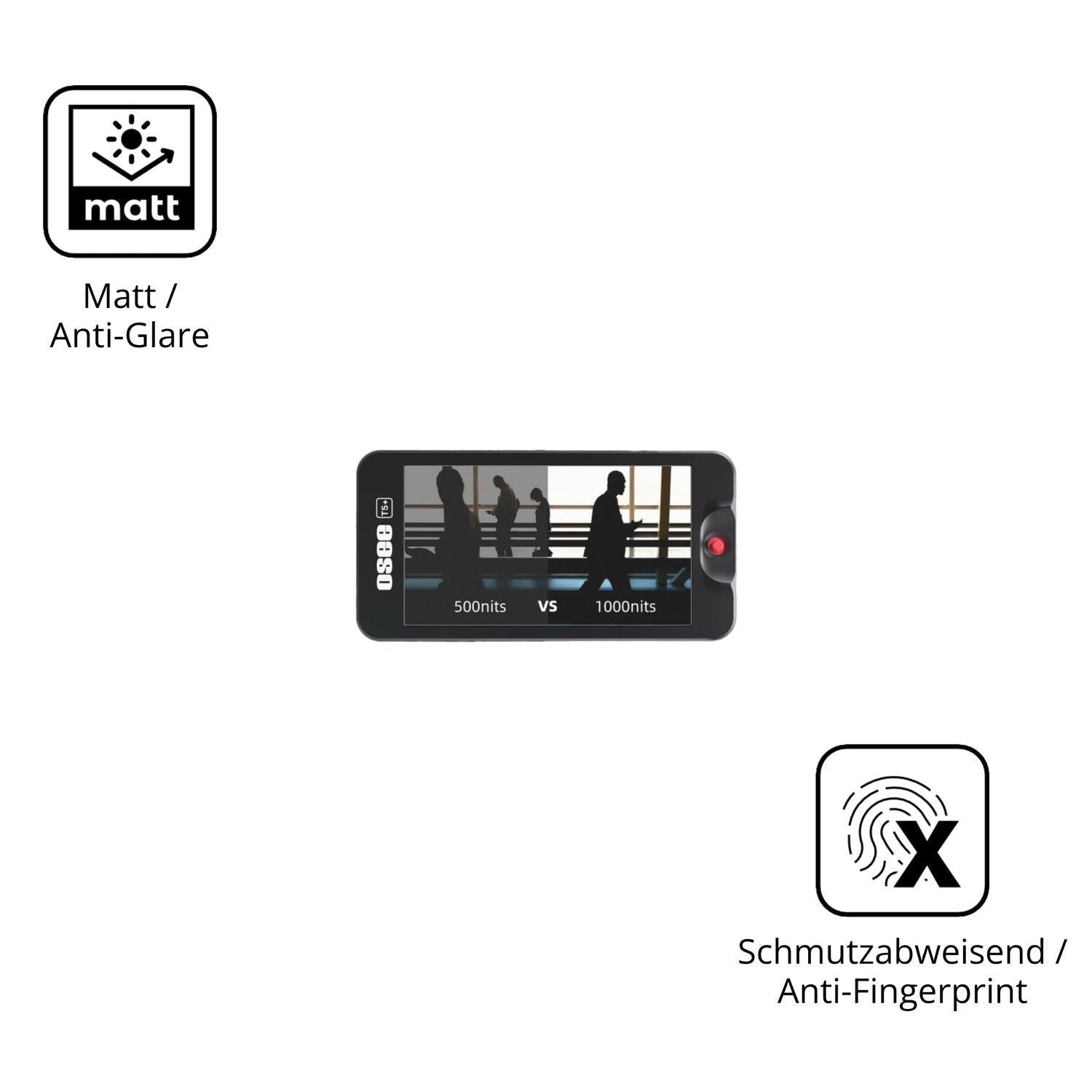 4x Schutzfolie matt für Osee T5 Plus Display-Schut (5)