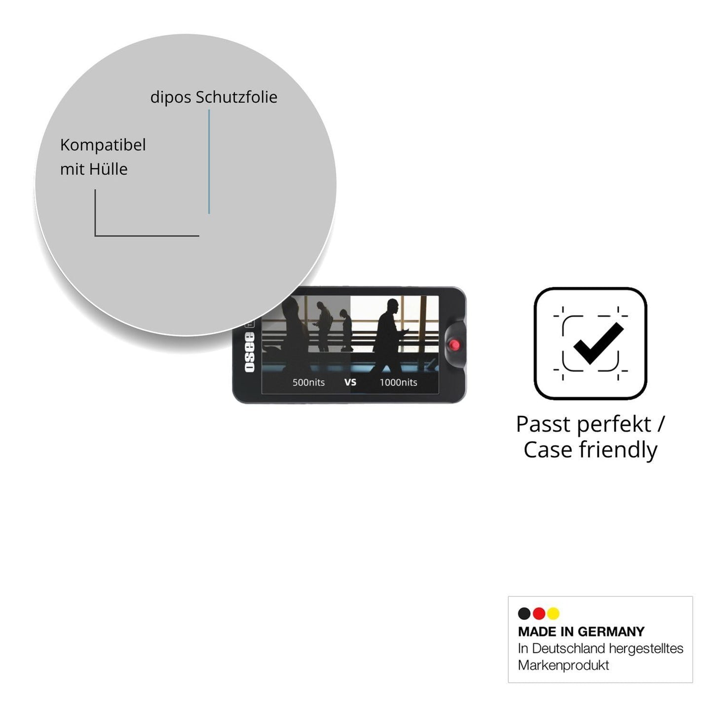 4x Schutzfolie matt für Osee T5 Plus Display-Schut (6)