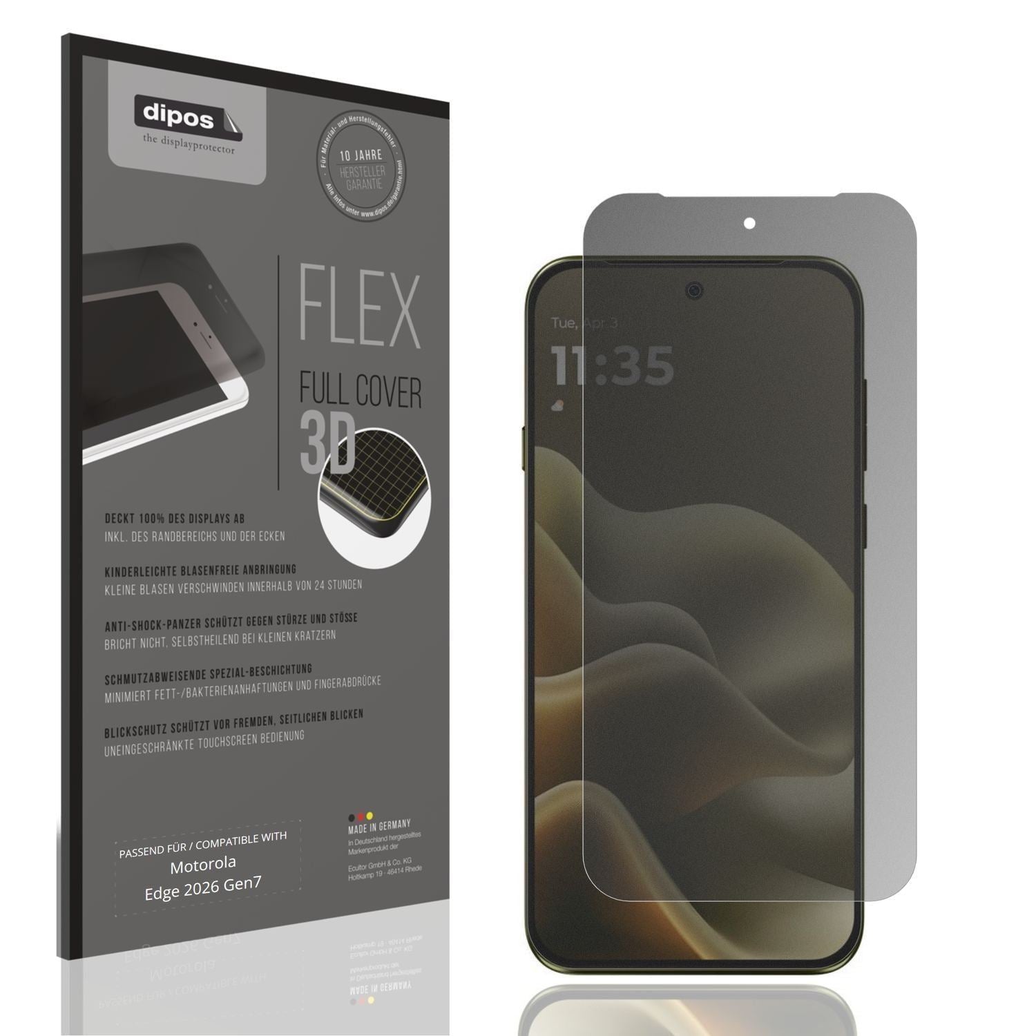 Full Cover Privacy Blickschutzfolie für Motorola E (1)