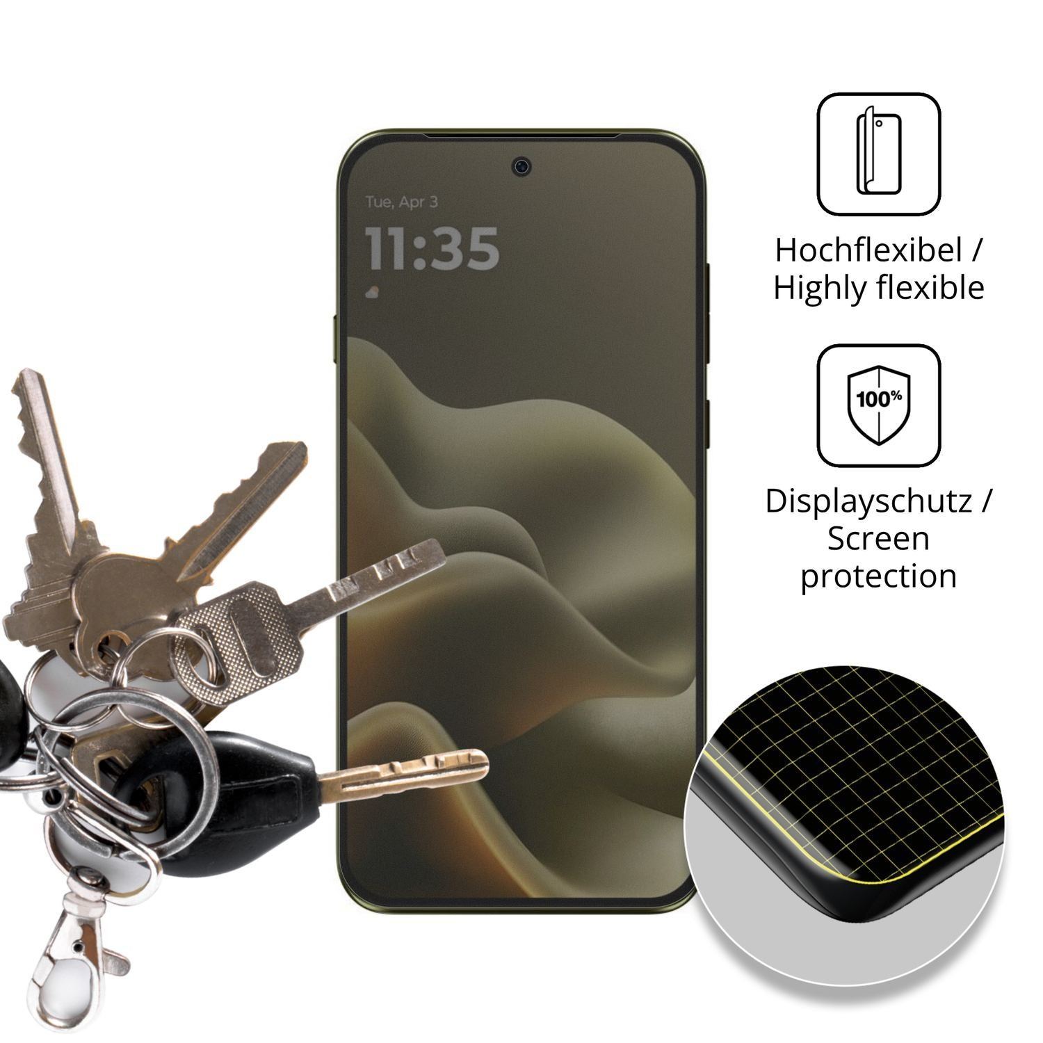 Full Cover Privacy Blickschutzfolie für Motorola E (3)