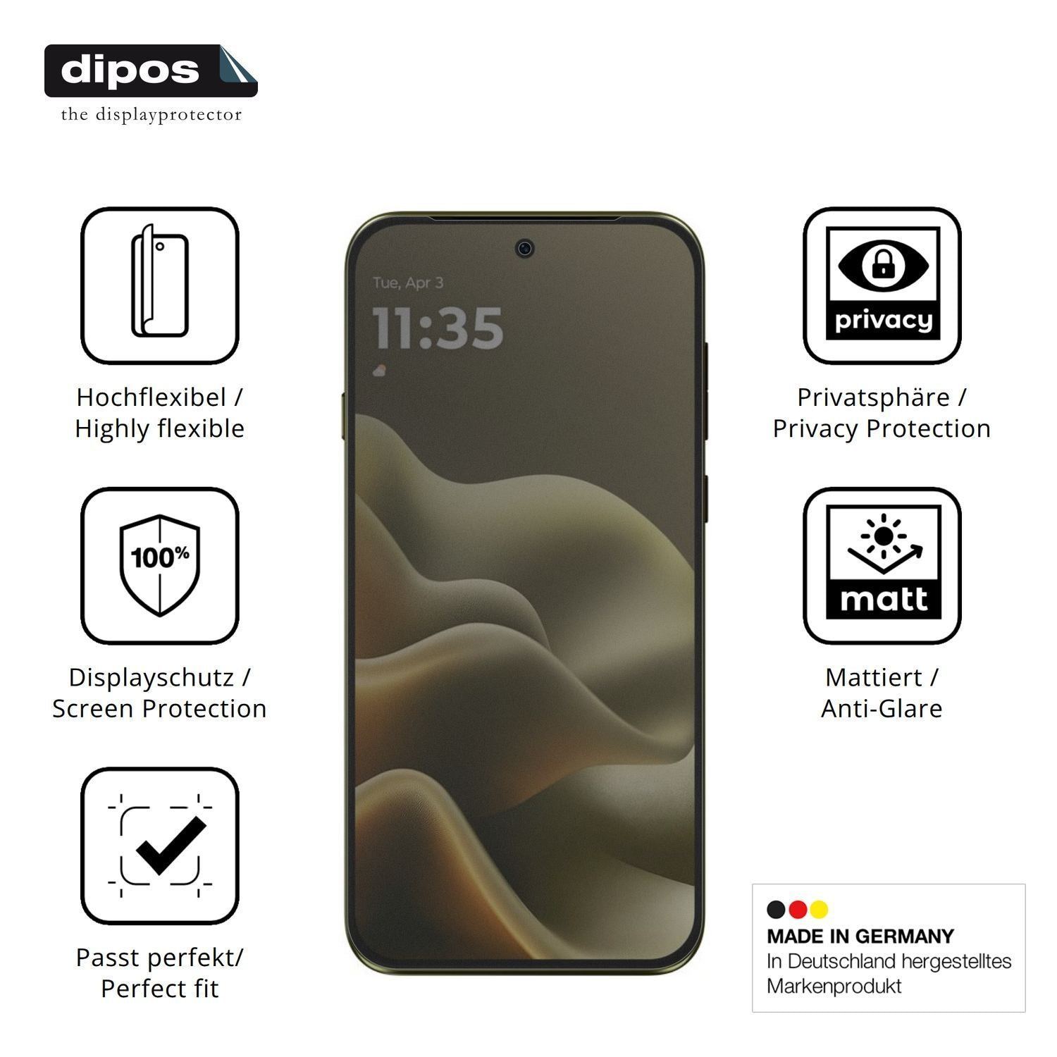 Full Cover Privacy Blickschutzfolie für Motorola E (5)