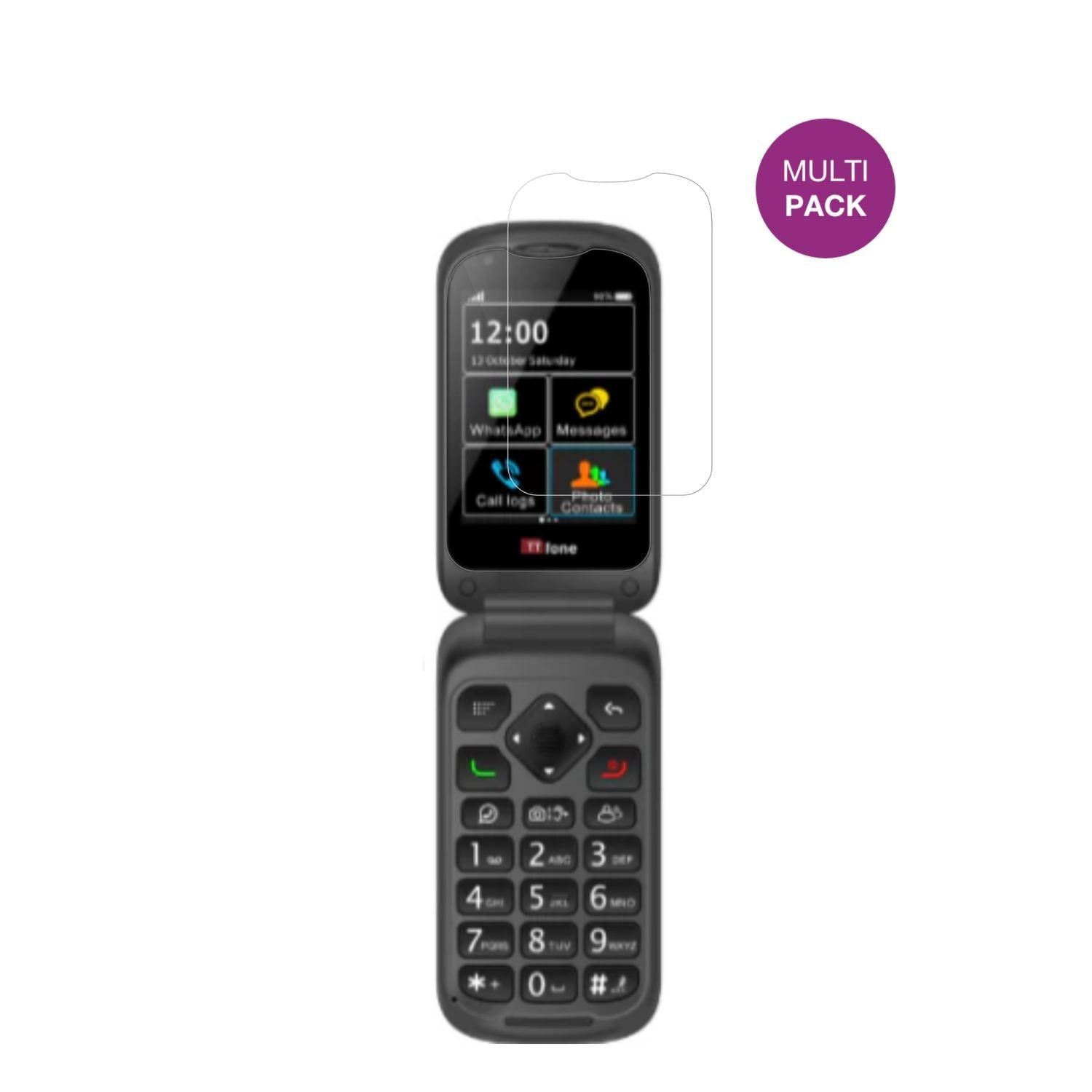 4x Schutzfolie klar für TTfone TT970 Display-Schut (2)