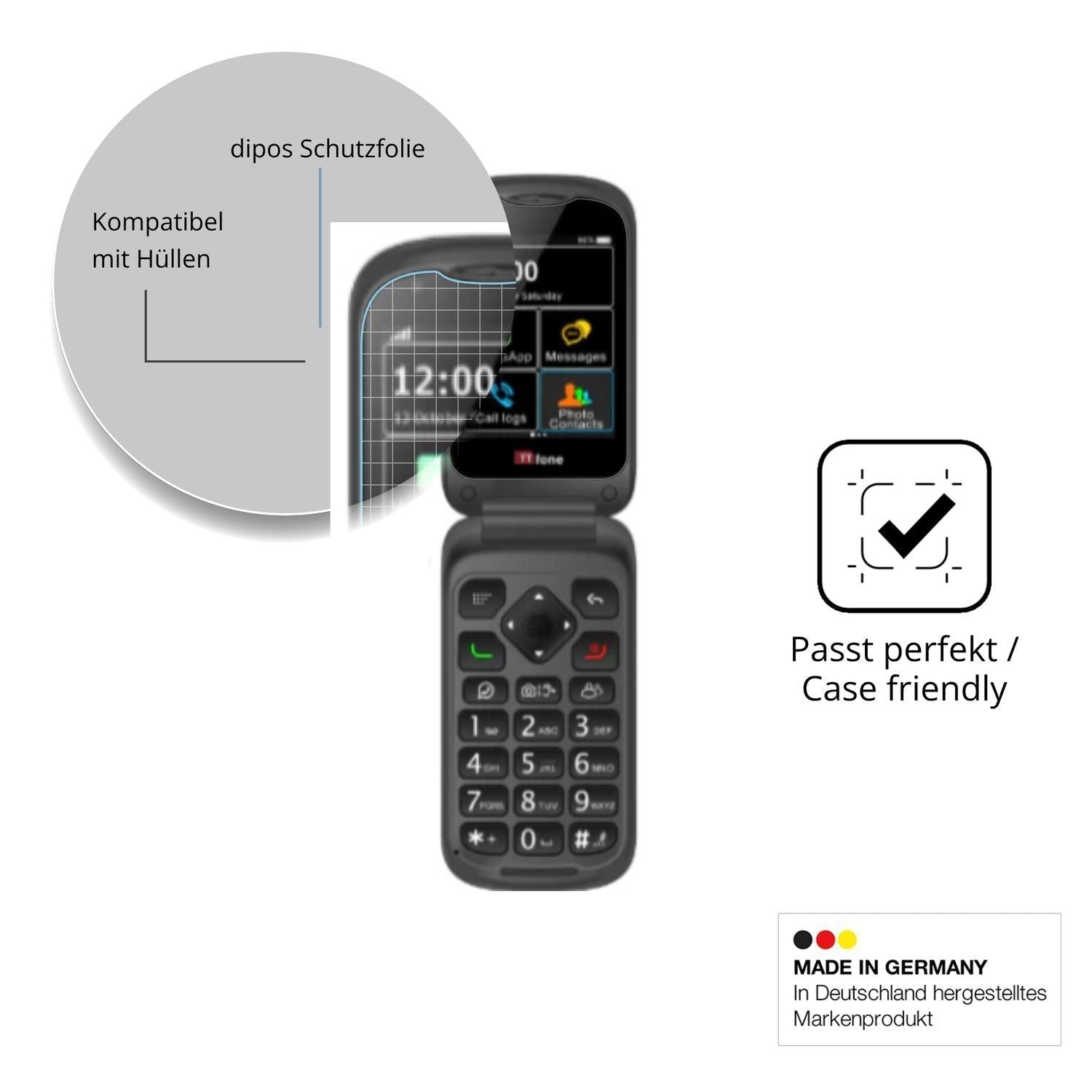 4x Schutzfolie klar für TTfone TT970 Display-Schut (6)
