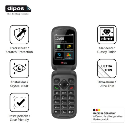 4x Schutzfolie klar für TTfone TT970 Display-Schut (7)