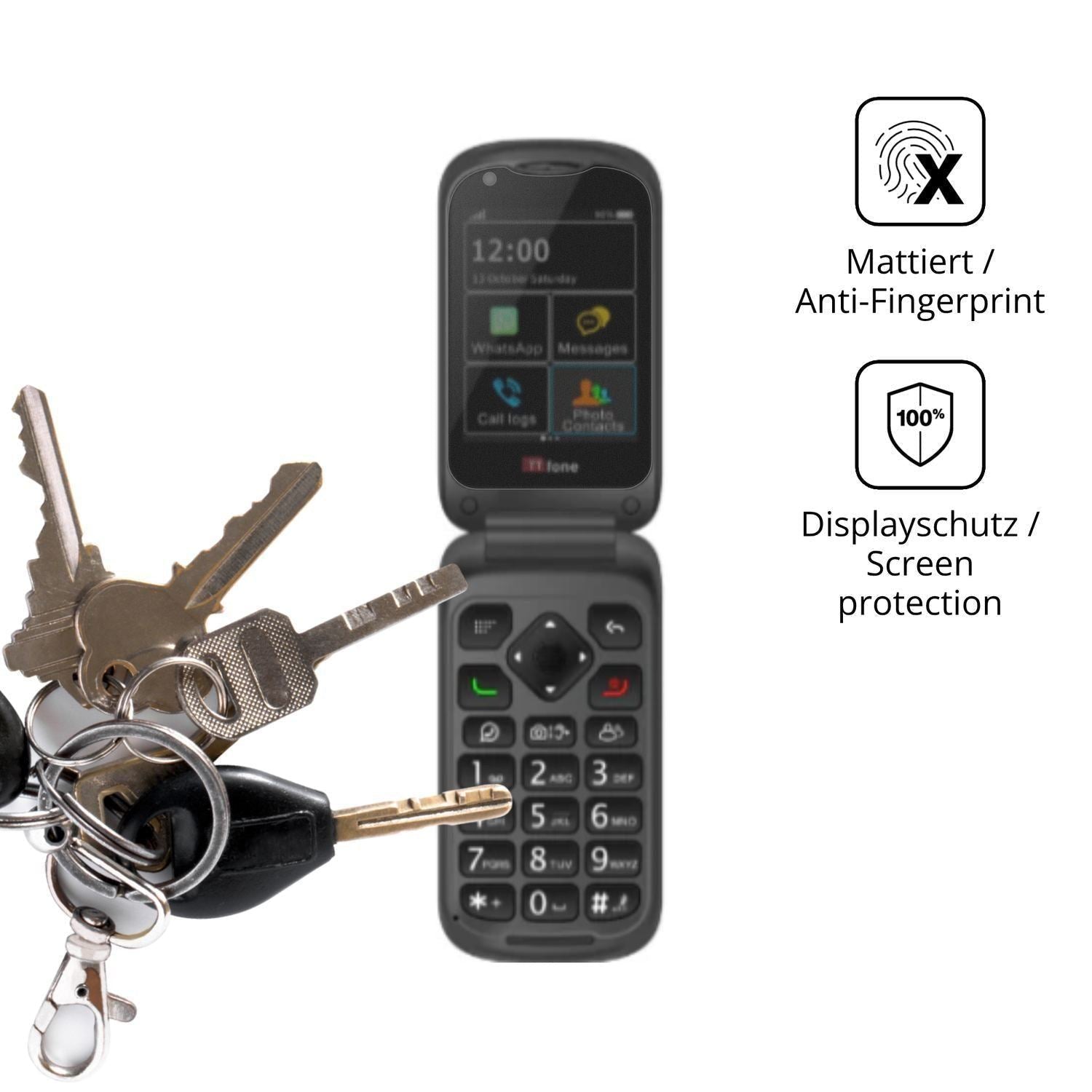 Blickschutzfolie für TTfone TT970 matt Schutzfolie (3)