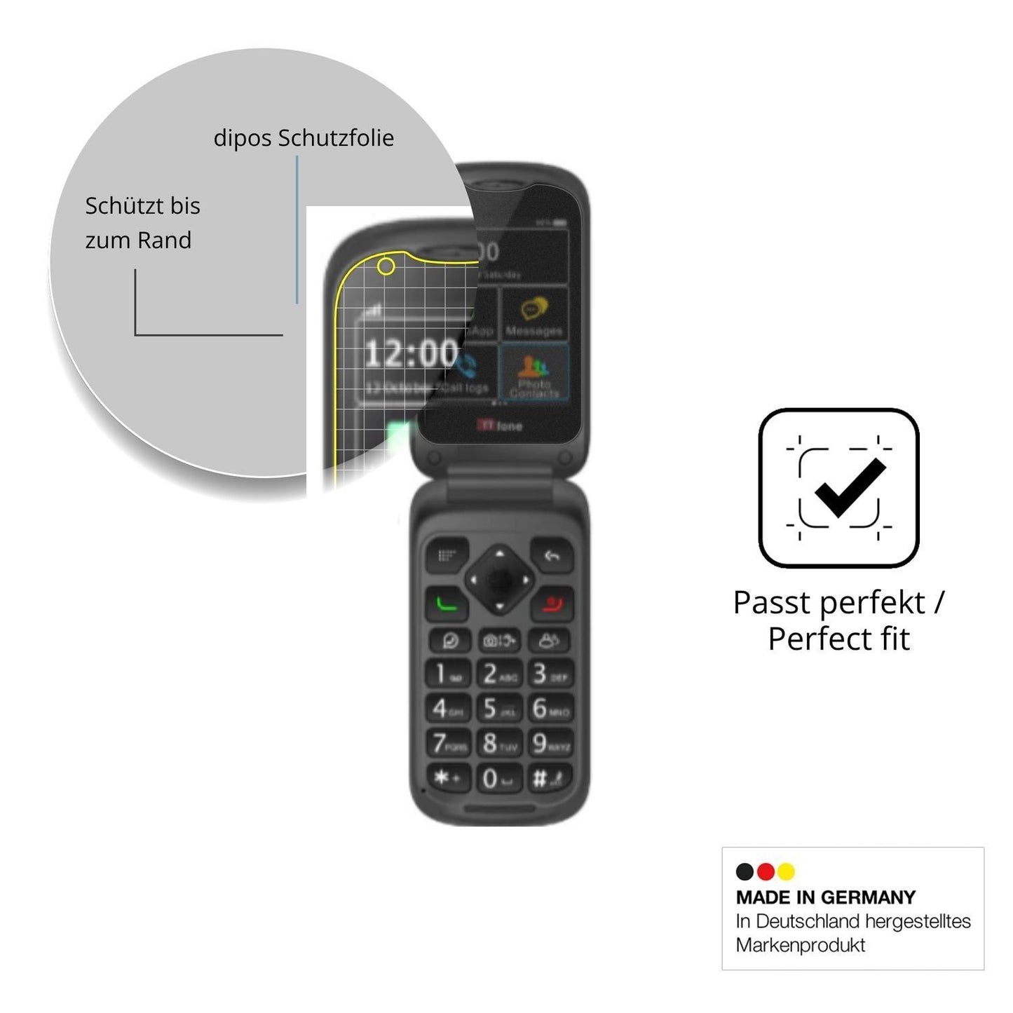 Blickschutzfolie für TTfone TT970 matt Schutzfolie (4)