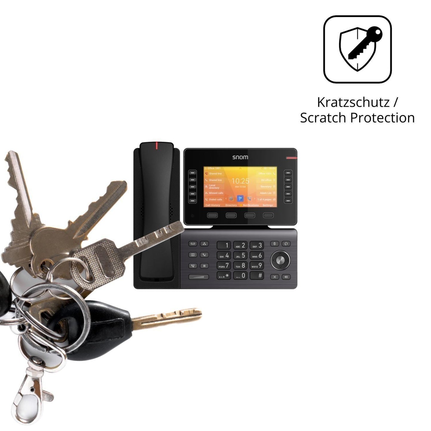 4x Schutzfolie klar für Snom D892M Display-Schutzf (4)