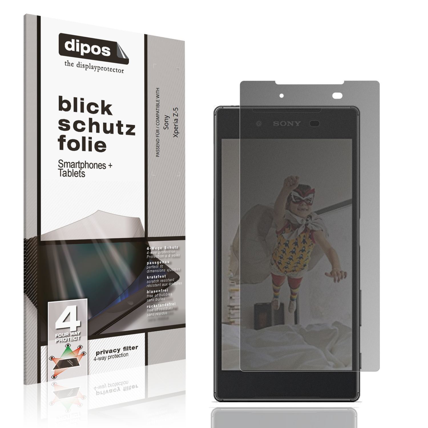 Blickschutzfolie für Sony Xperia Z-5 matt Schutzfo (1)