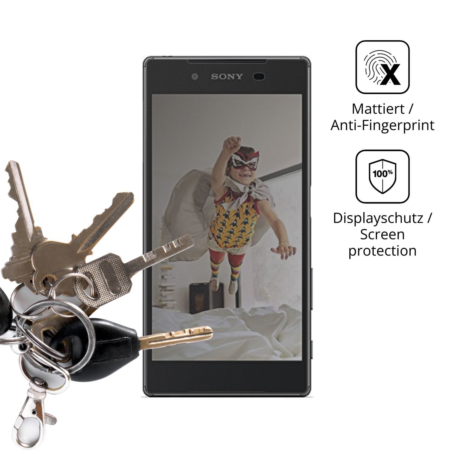 Blickschutzfolie für Sony Xperia Z-5 matt Schutzfo (3)