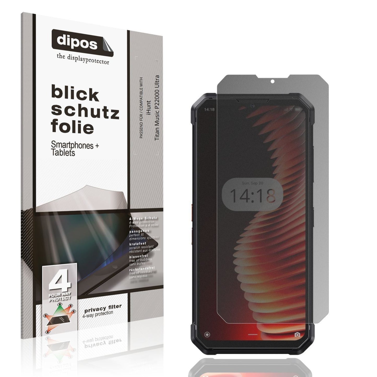 Blickschutzfolie für iHunt Titan Music P22000 Ultr (1)