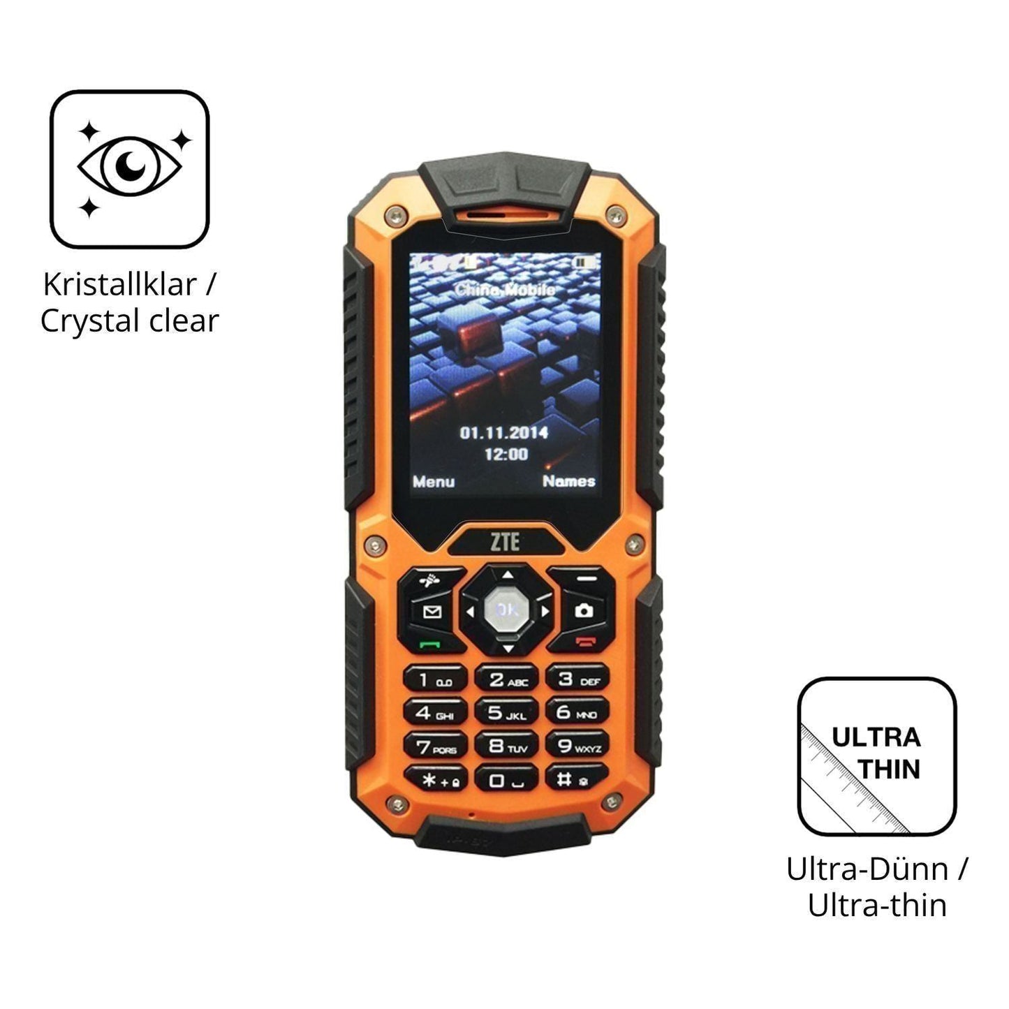 4x Schutzfolie klar für ZTE R28 Display-Schutzfoli (5)