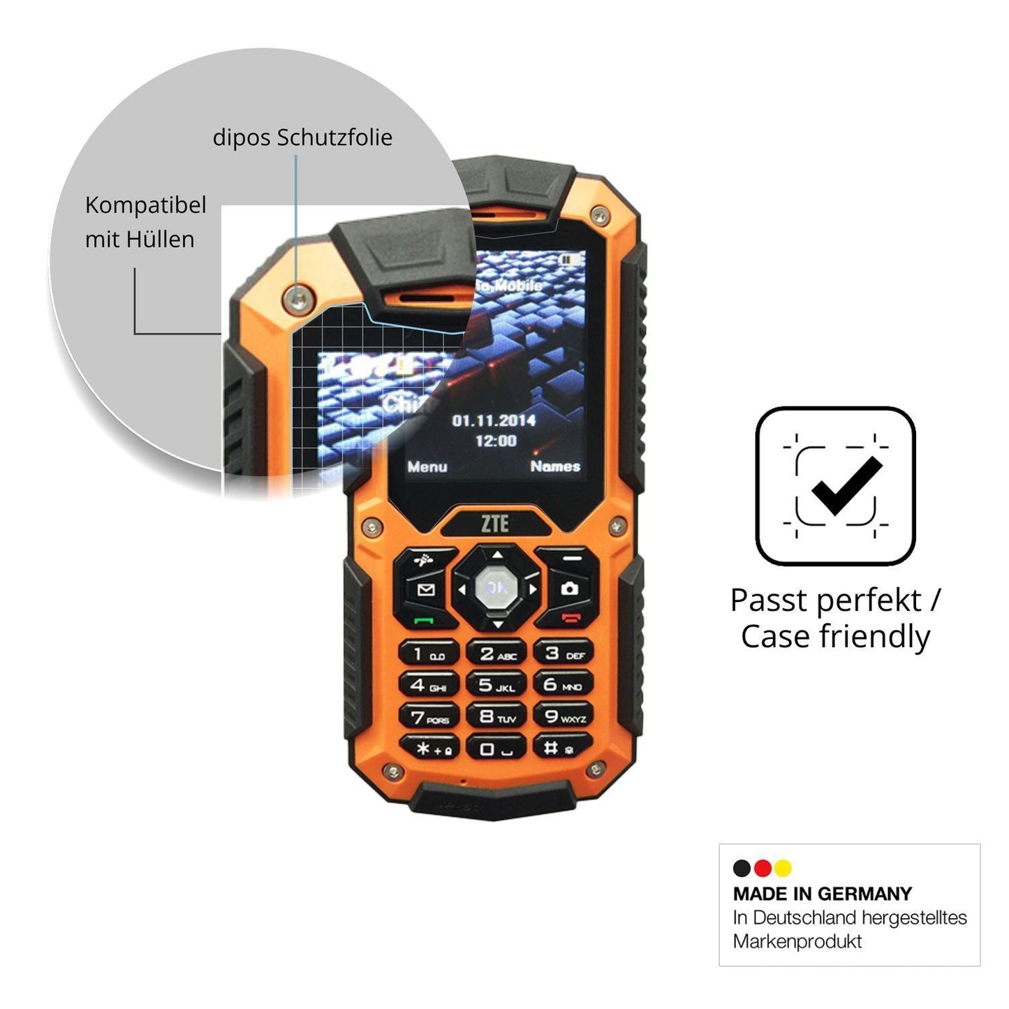 4x Schutzfolie klar für ZTE R28 Display-Schutzfoli (6)