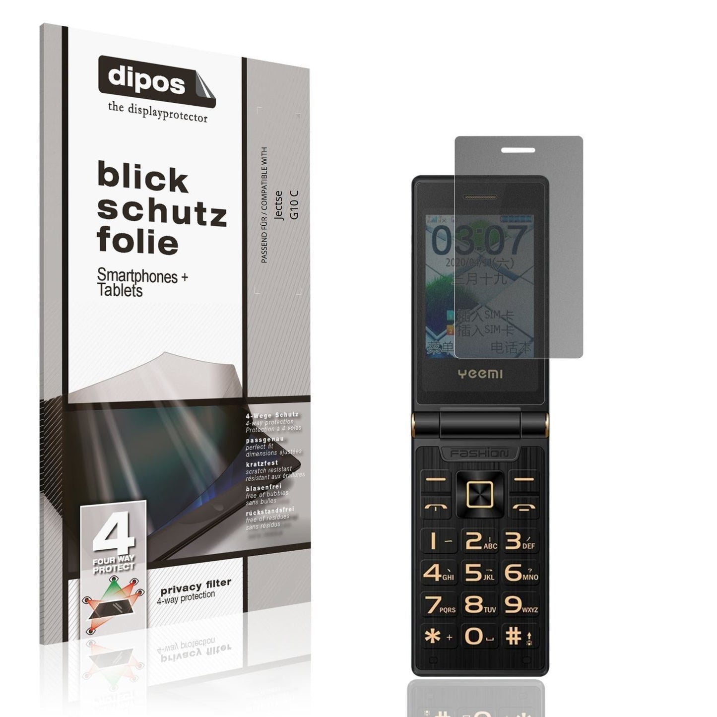 Blickschutzfolie für Jectse G10 C matt Schutzfolie (1)