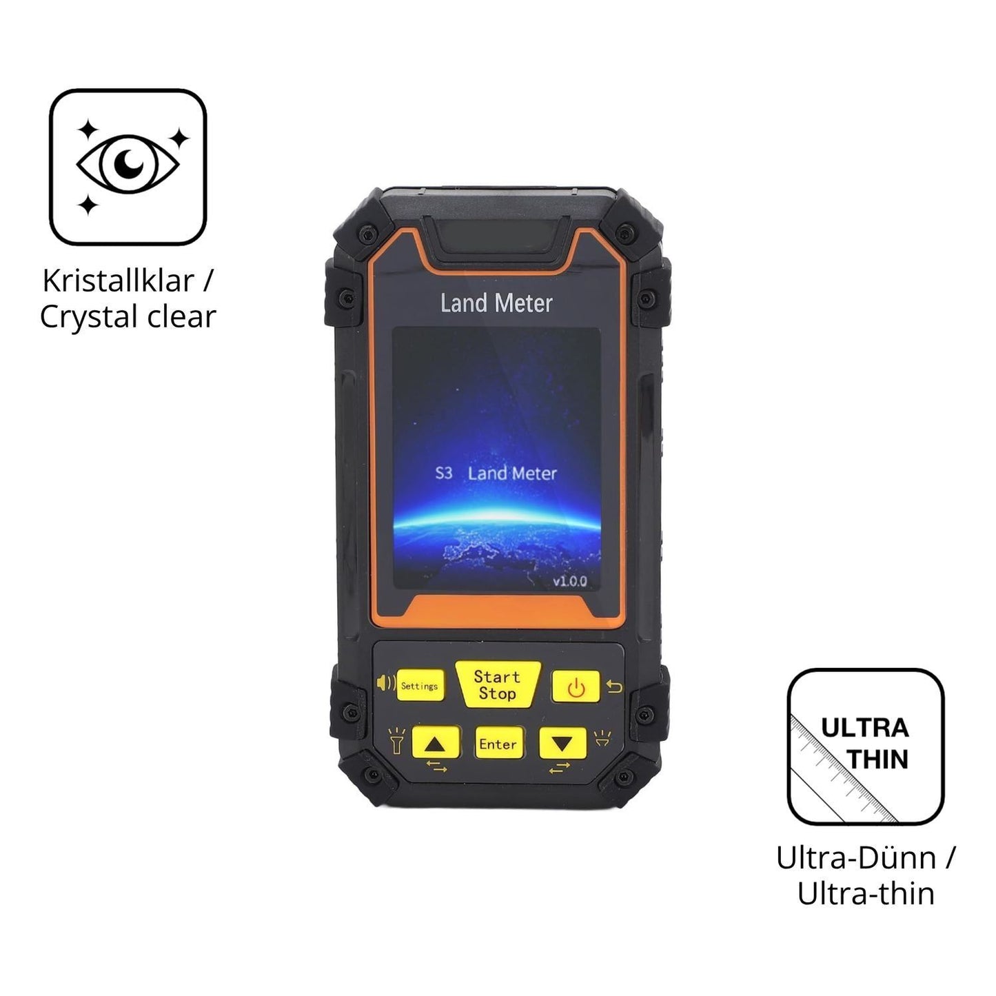 4x Schutzfolie klar für Fockety S3 GPS-Landmessger (5)