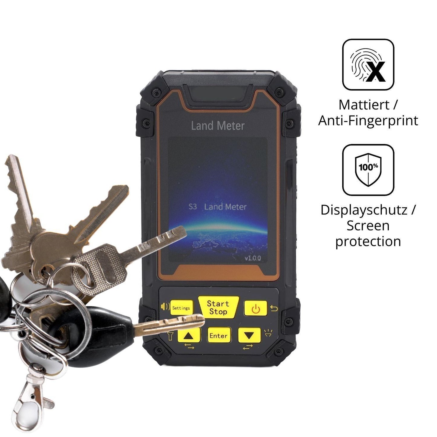 Blickschutzfolie für Fockety S3 GPS-Landmessgerät  (3)
