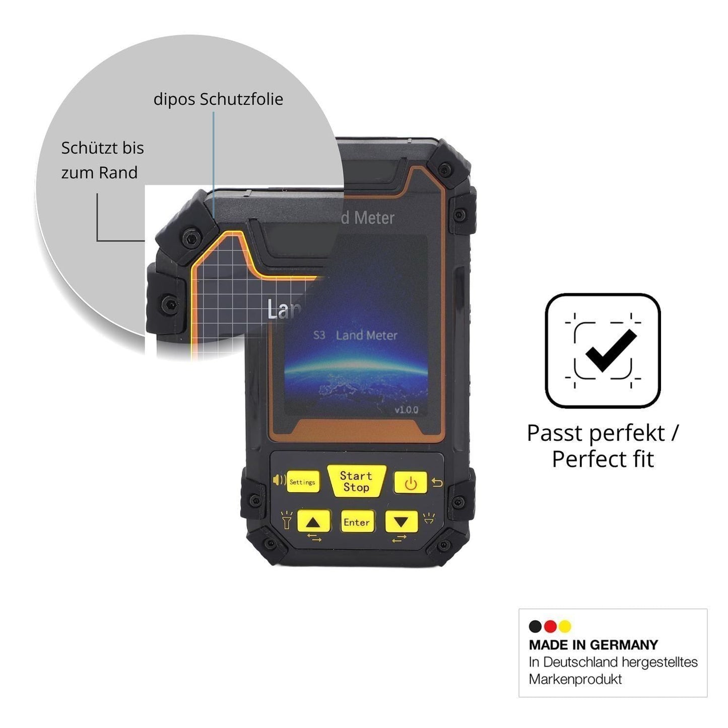 Blickschutzfolie für Fockety S3 GPS-Landmessgerät  (4)