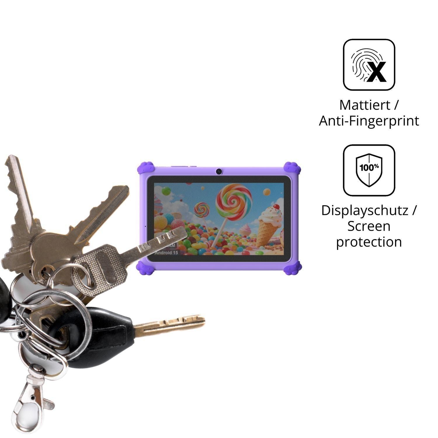 Blickschutzfolie für Ascrecem KIDS710 7 Zoll matt  (3)