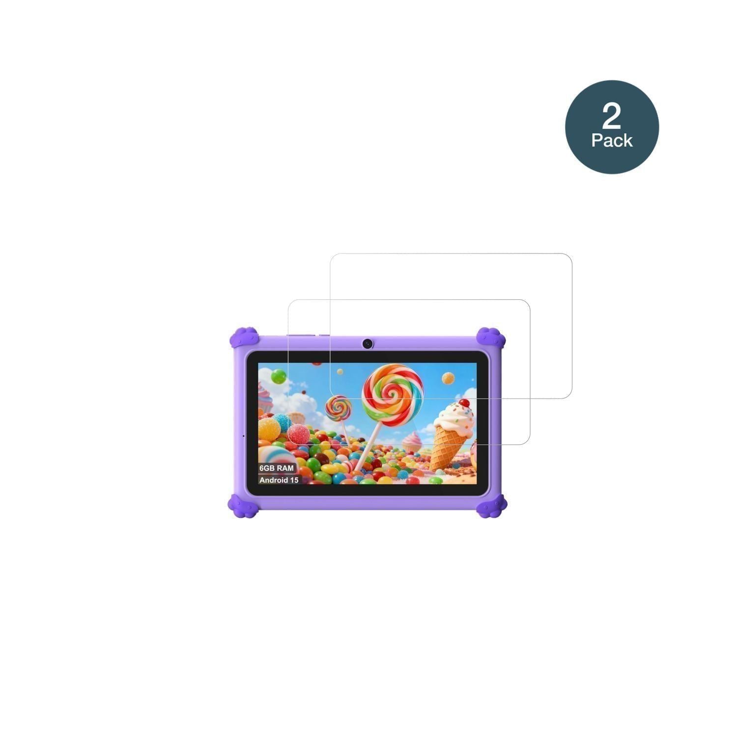 2x 9H Schutzfolie für Ascrecem KIDS710 7 Zoll Panz (2)