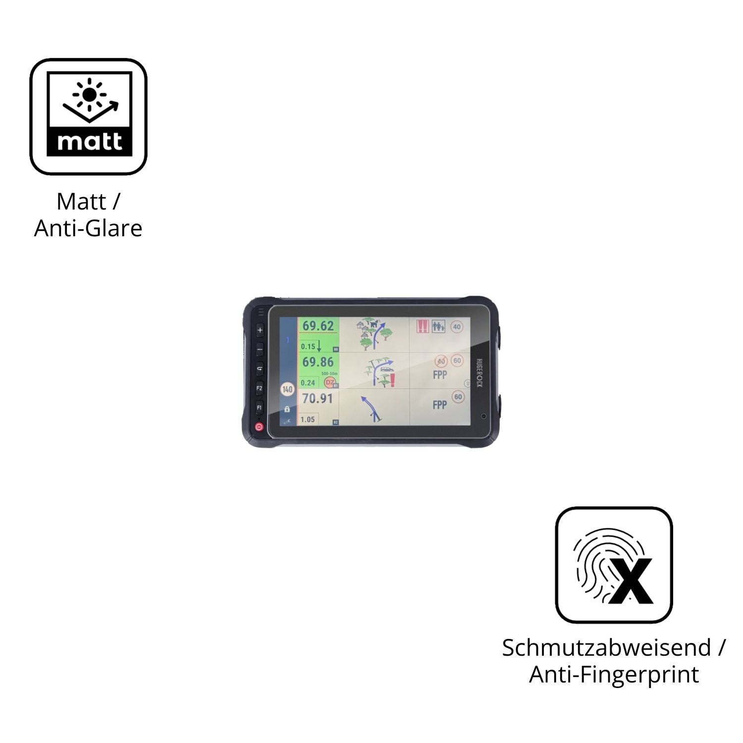 2x Schutzfolie matt für Hugerock X72 Display-Schut (5)