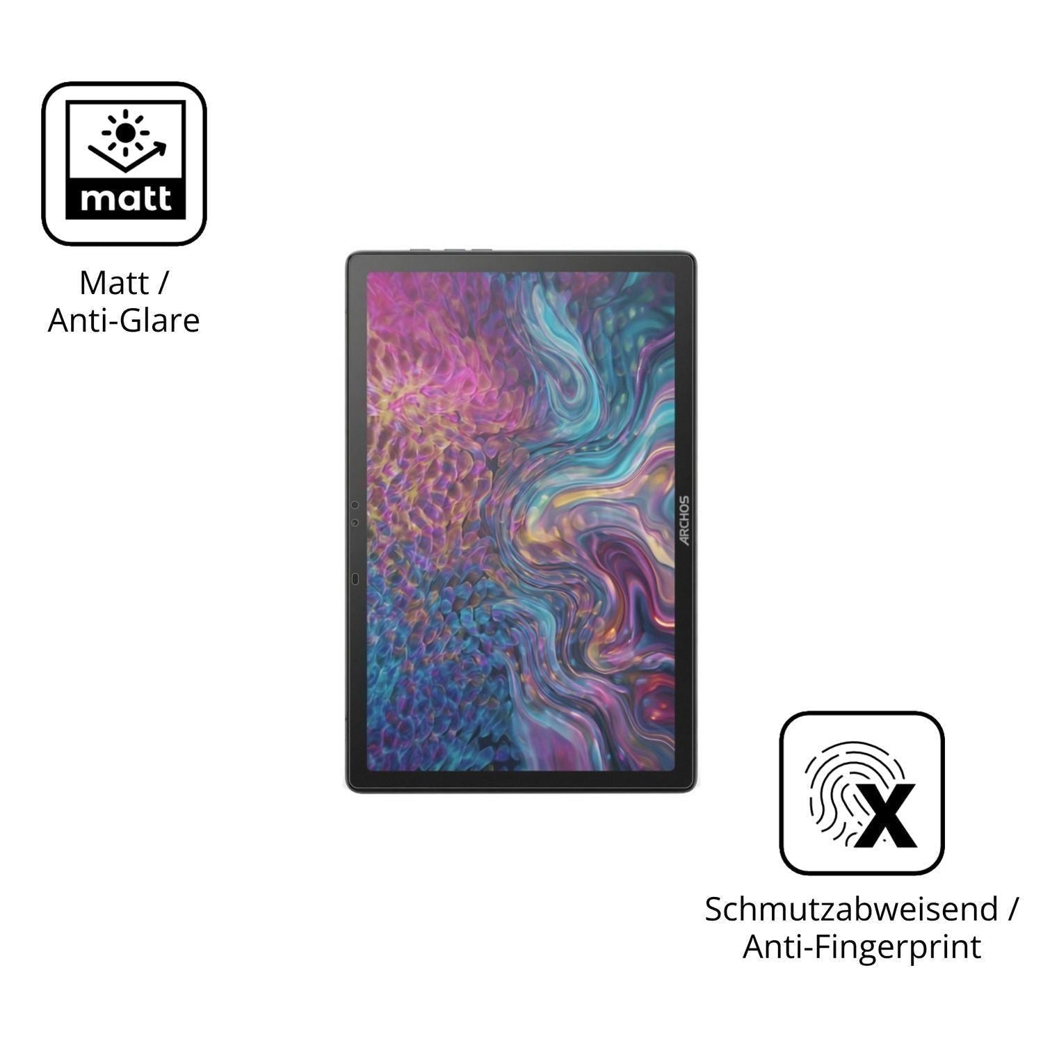 2x Schutzfolie matt für Archos T105 FHD 4G Display (5)