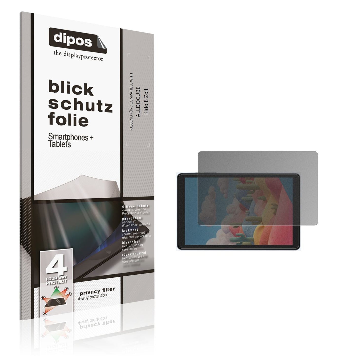 Blickschutzfolie für ALLDOCUBE Kido 8 Zoll matt Sc (1)