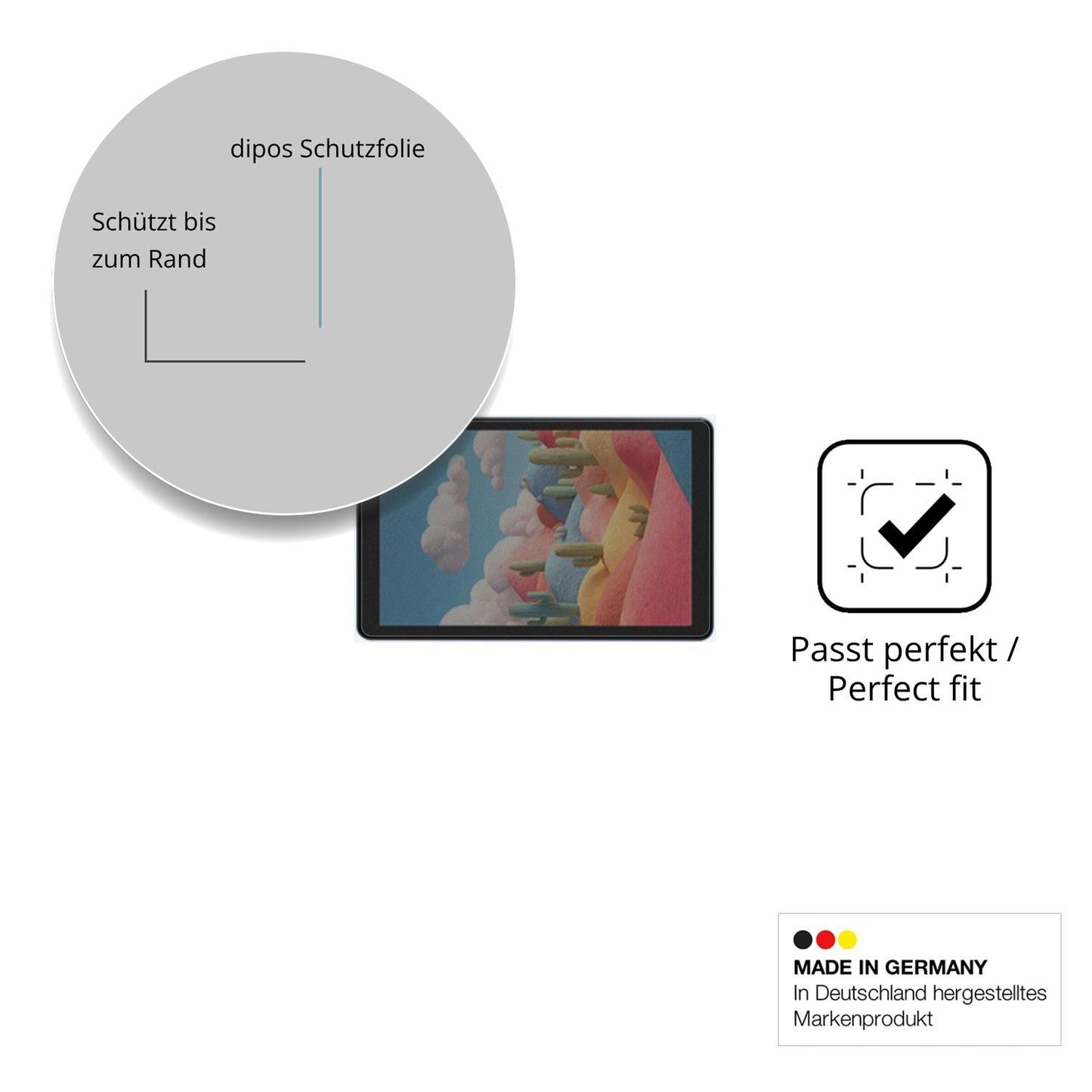 Blickschutzfolie für ALLDOCUBE Kido 8 Zoll matt Sc (4)
