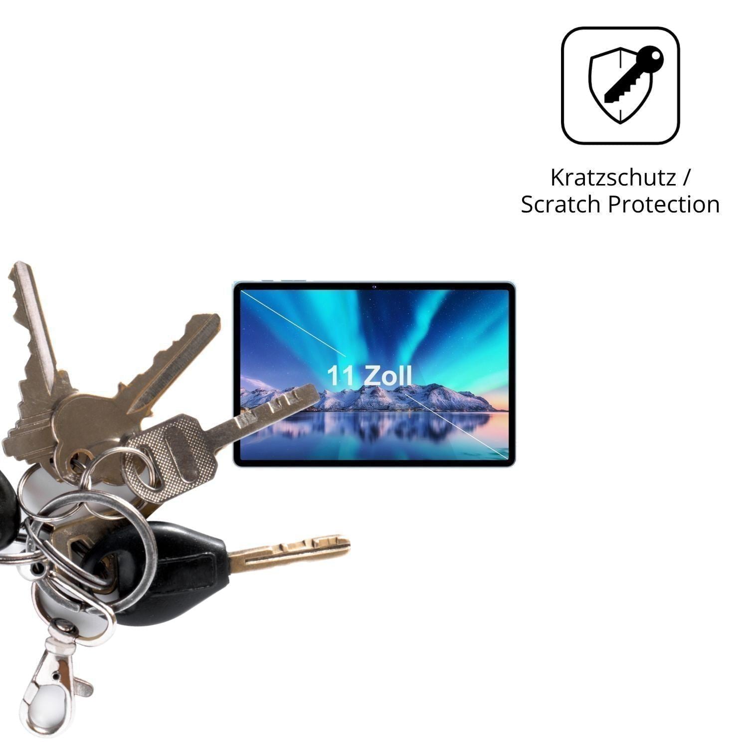 2x Schutzfolie klar für ZIOVO Z128 Display-Schutzf (4)