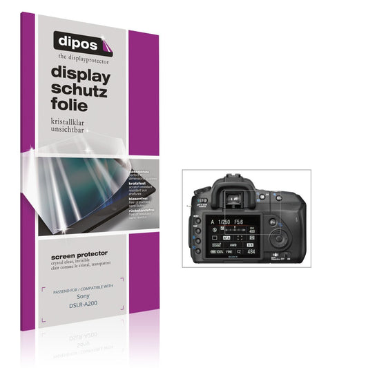 4x Schutzfolie klar für Sony DSLR-A200 Display-Sch (1)