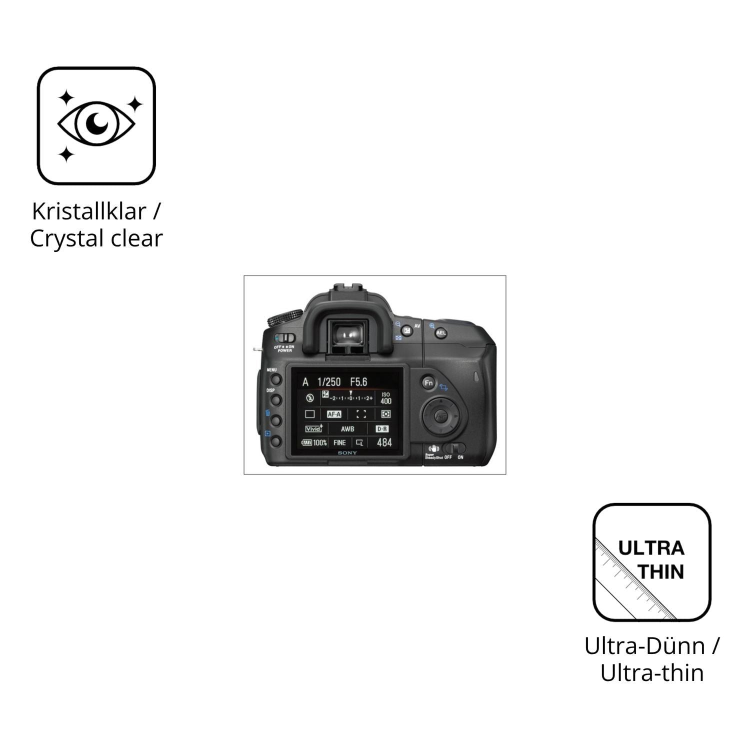 4x Schutzfolie klar für Sony DSLR-A200 Display-Sch (5)