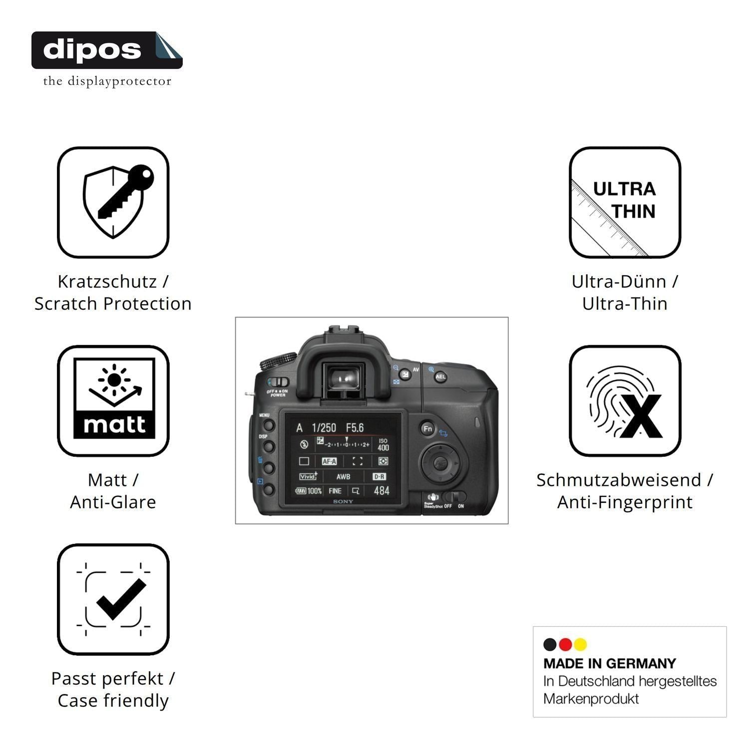 4x Schutzfolie matt für Sony DSLR-A200 Display-Sch (7)