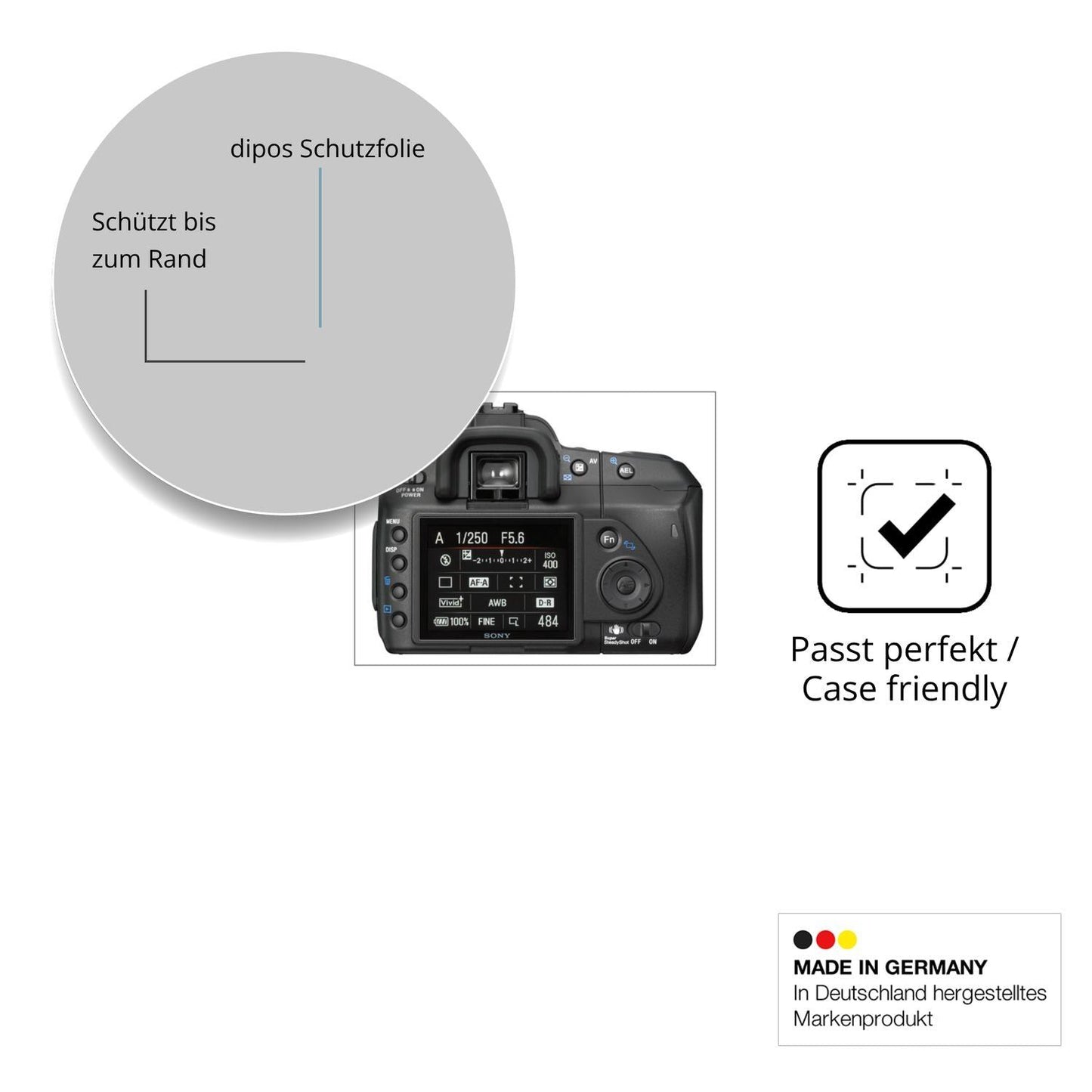 2x 9H Schutzfolie für Sony DSLR-A200 Panzerfolie (6)