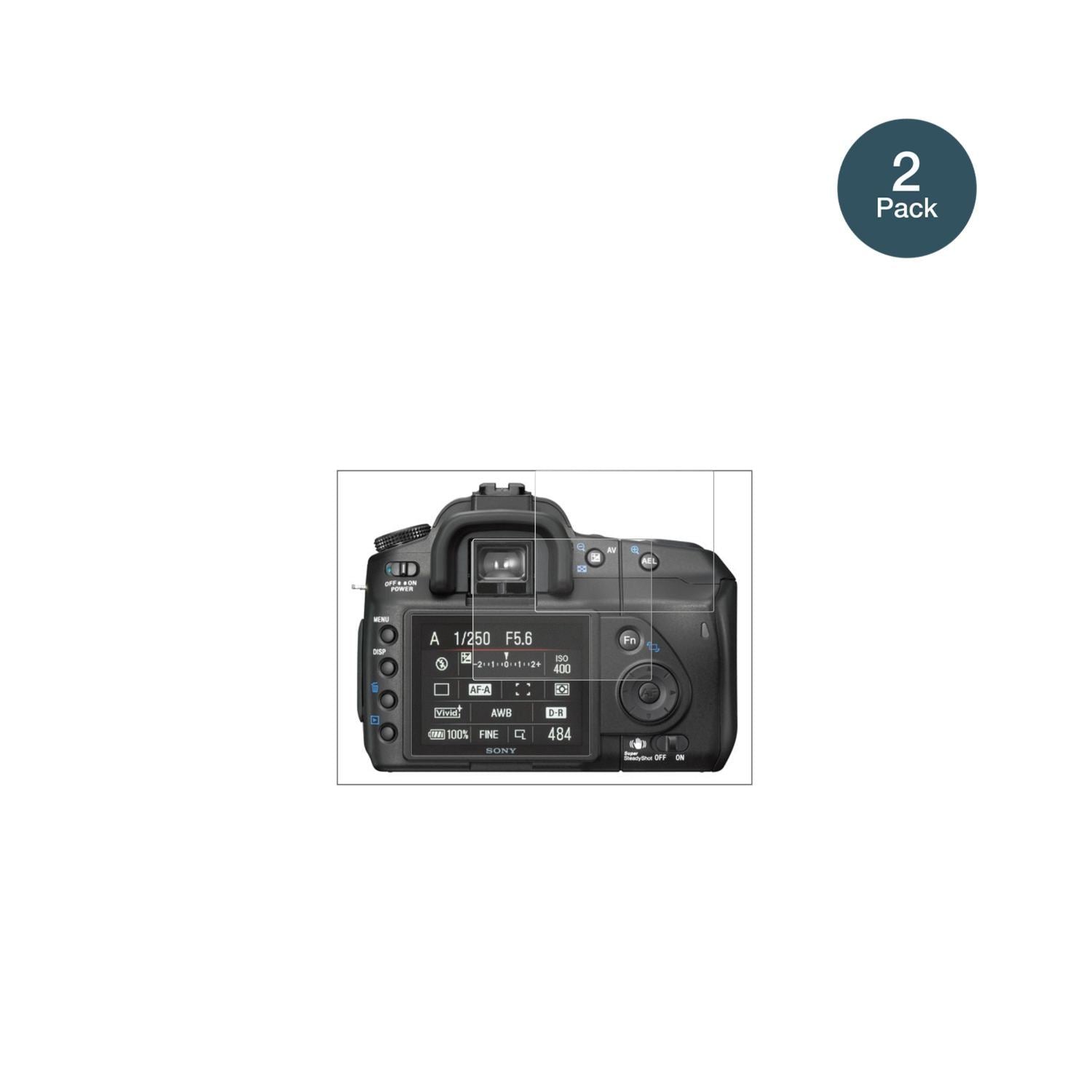2x 9H Schutzfolie matt für Sony DSLR-A200 Panzerfo (2)