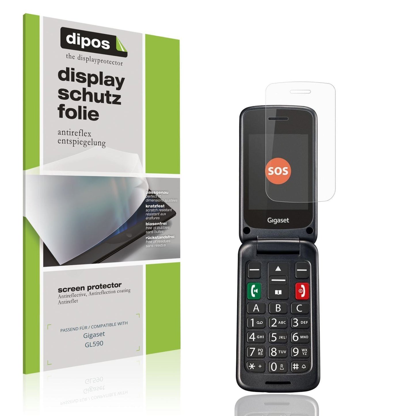 4x Schutzfolie matt für Gigaset GL590 Display-Schu (1)