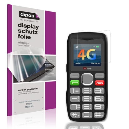 4x Schutzfolie klar für TTfone TT890 4G Display-Sc (1)