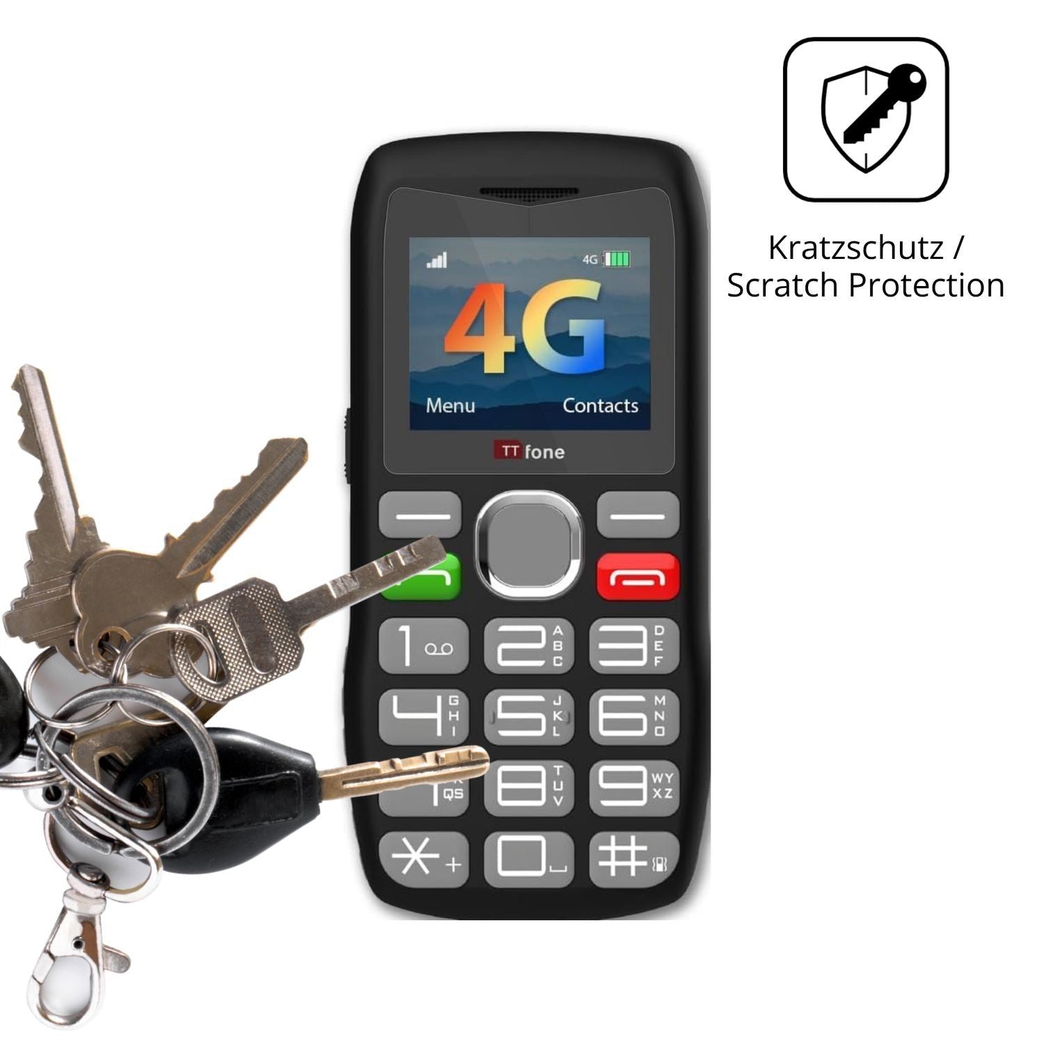 4x Schutzfolie klar für TTfone TT890 4G Display-Sc (4)