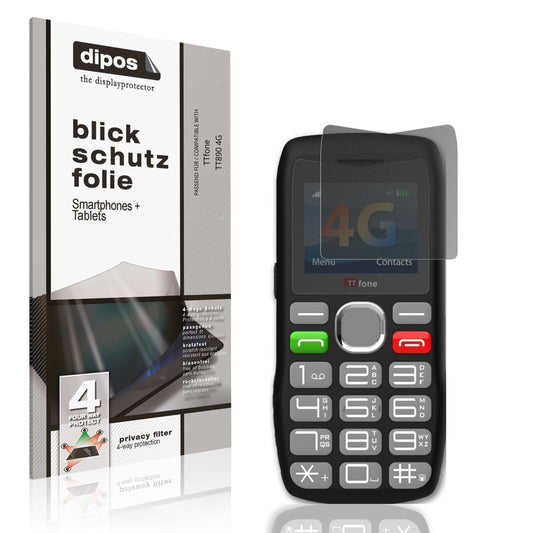 Blickschutzfolie für TTfone TT890 4G matt Schutzfo (1)
