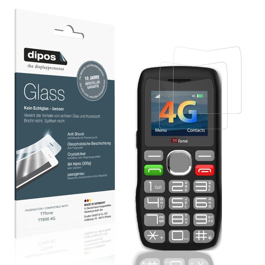 2x 9H Schutzfolie für TTfone TT890 4G Panzerfolie (1)