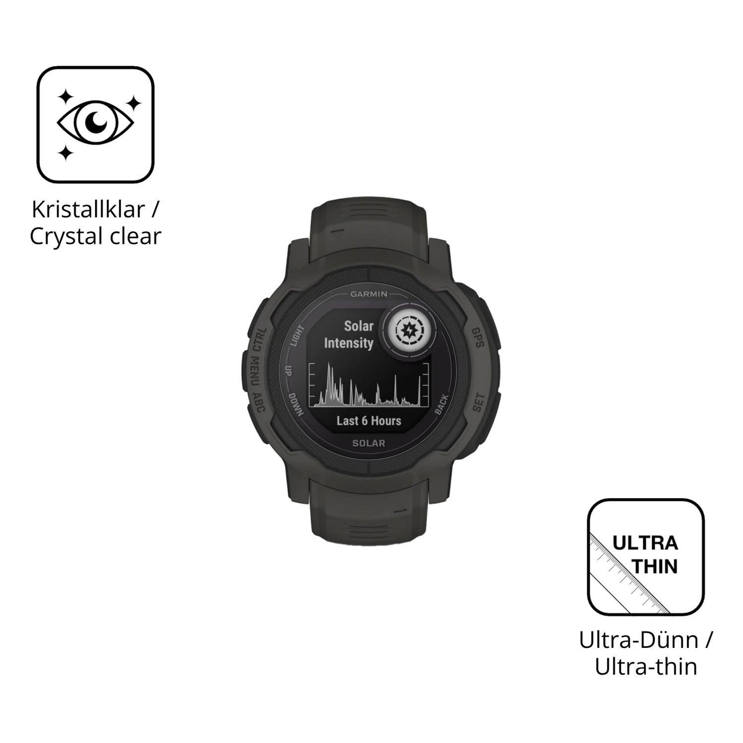 6x Schutzfolie klar für Garmin Instinct 2 Solar Di (5)